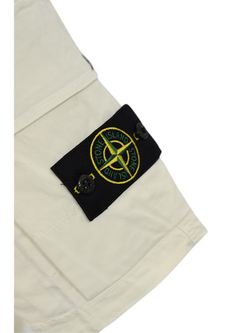 Bermuda L100011 cotton twill stretch Avorio STONE ISLAND | L100011S0010V0093